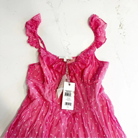 LoveShackFancy Junia Maxi Dress | Hot Pink Cherry | NEW | 2 - Picture 11 of 13